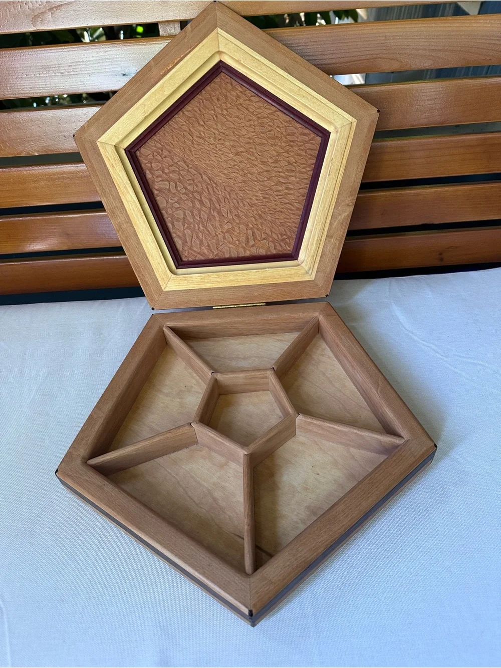 Handcrafted Pentagonal Wood Box